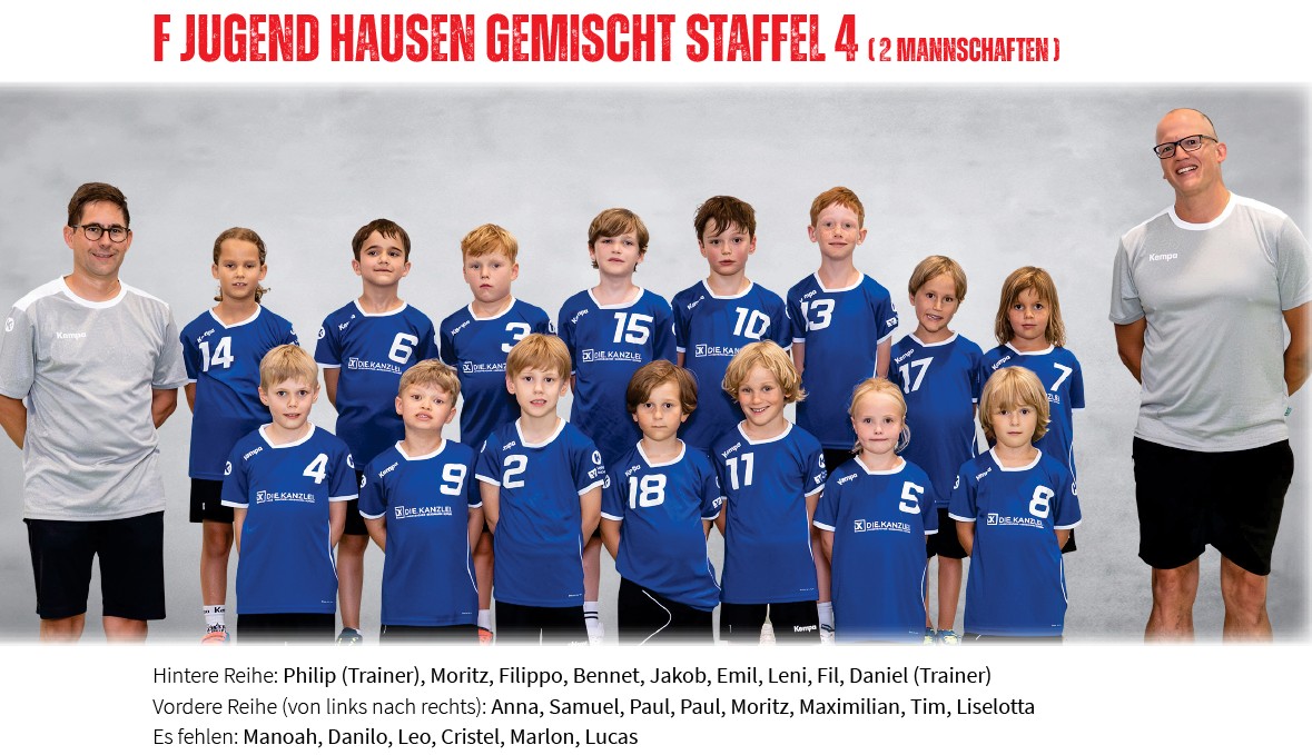 HSG Rottweil, Mannschaft 2025/2026, F-Jugend Hausen gemischt