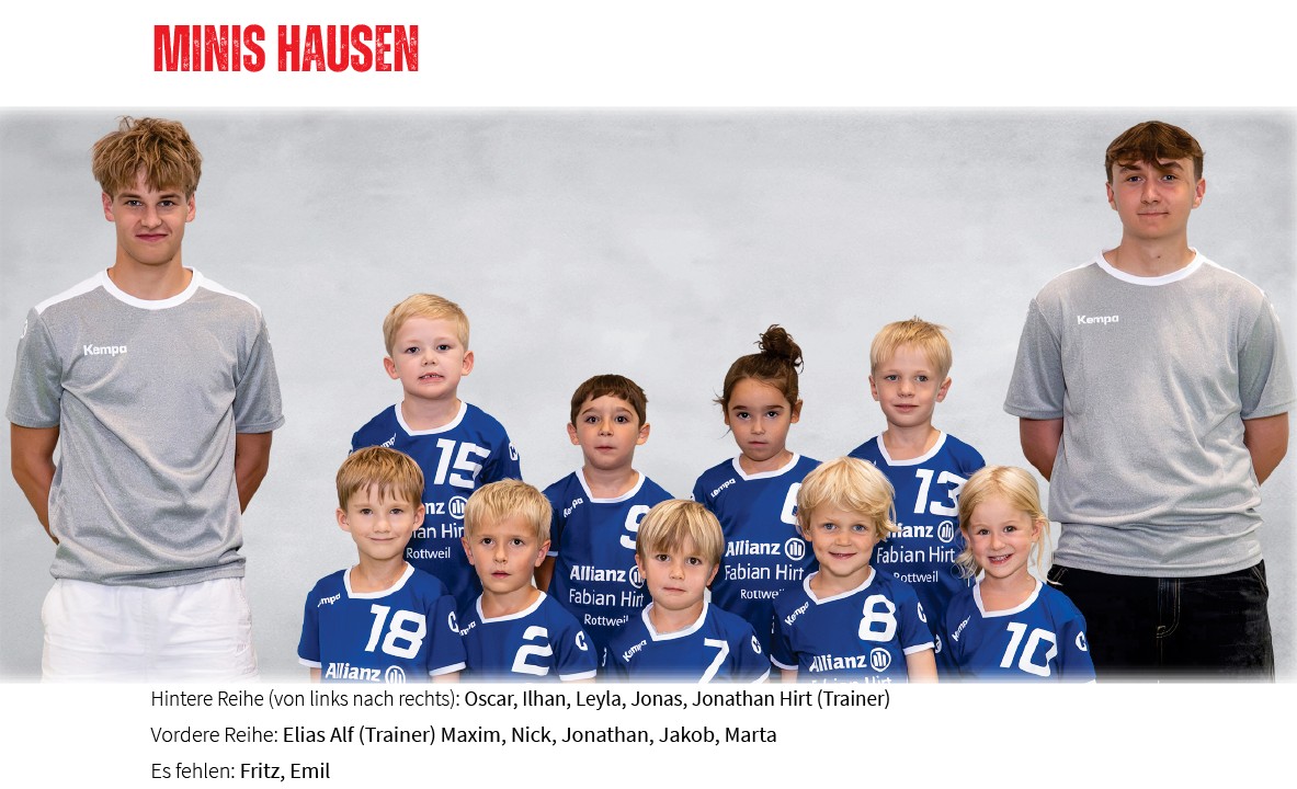 HSG Rottweil, Mannschaft 2025/2026, Minis Hausen